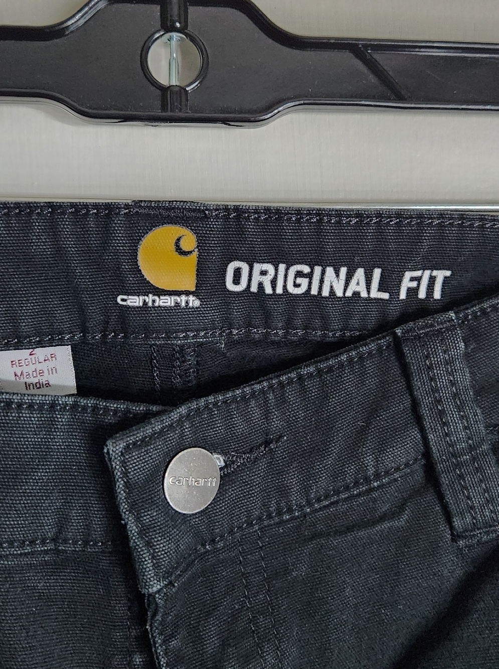🔥Carhartt Black Work Pants Original Fit Utility Carpenter Pants Size 2 Regular - Picture 2 of 7